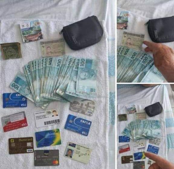  Empresário de São José dos Pinhais encontra carteira com 4.700 reais na Praia de Pontal do Paraná e entrega para o dono