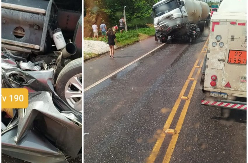  Carro vira ‘bola de metal’ e cinco pessoas morrem em grave acidente ocorrido na rodovia BR-316, no Pará
