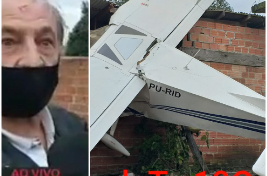  Avião cai sobre casa e assusta moradores em Piraquara