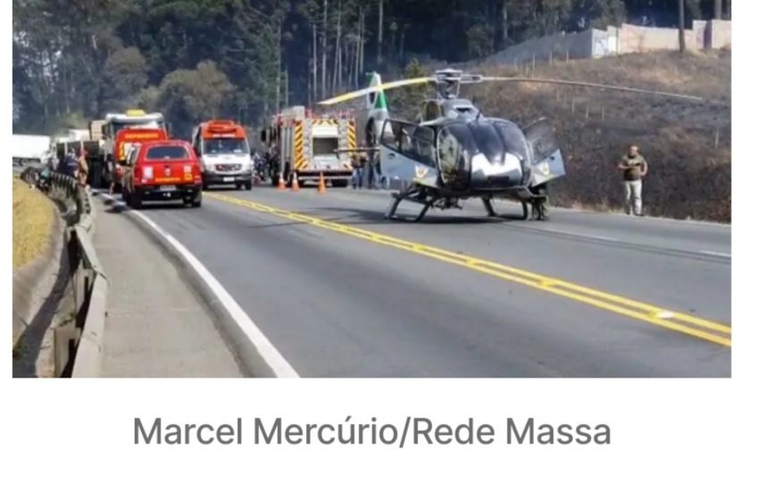  Fumaça de incêndio causa grave acidente no Contorno Norte em Curitiba.