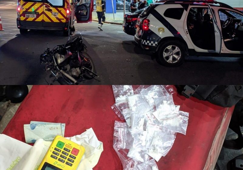  Tudo errado! Motorista com sinais de embriaguez colide com motoboy que fazia delivery de drogas em São José dos Pinhais