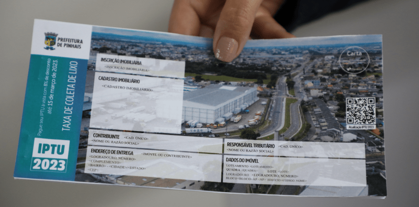  Contribuintes podem emitir guias do IPTU e ter desconto pagando cota única em Pinhais