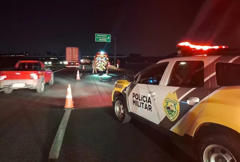  Homem que pedalava com a esposa morre atropelado na BR-277