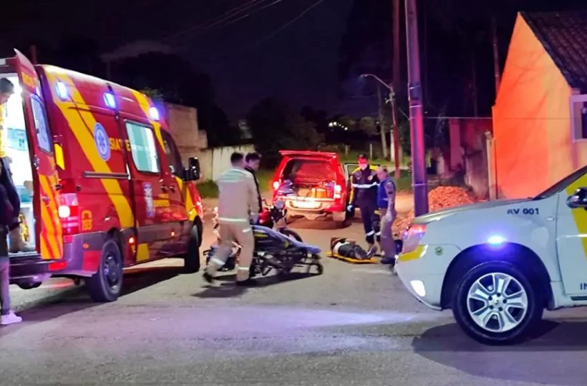  Motociclista fura preferencial e causa acidente em São José dos Pinhais: ‘Confirmou que bebeu’, disse socorrista