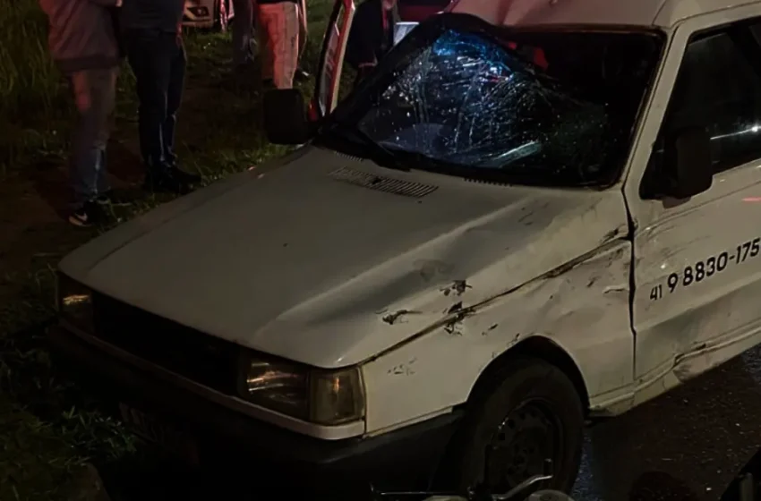  Motociclista Fica Gravemente Ferido em Acidente com Fiorino no Quissisana, em São José dos Pinhais