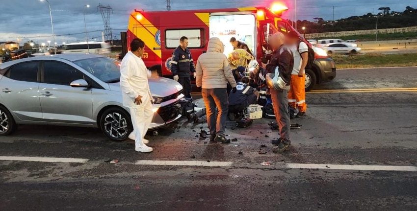  Motociclista morre após duas paradas cardíacas em grave acidente na CIC