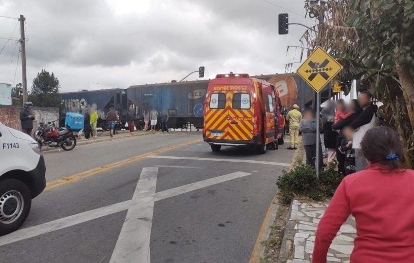  Dois acidentes com trem são registrados em Curitiba em questão de horas