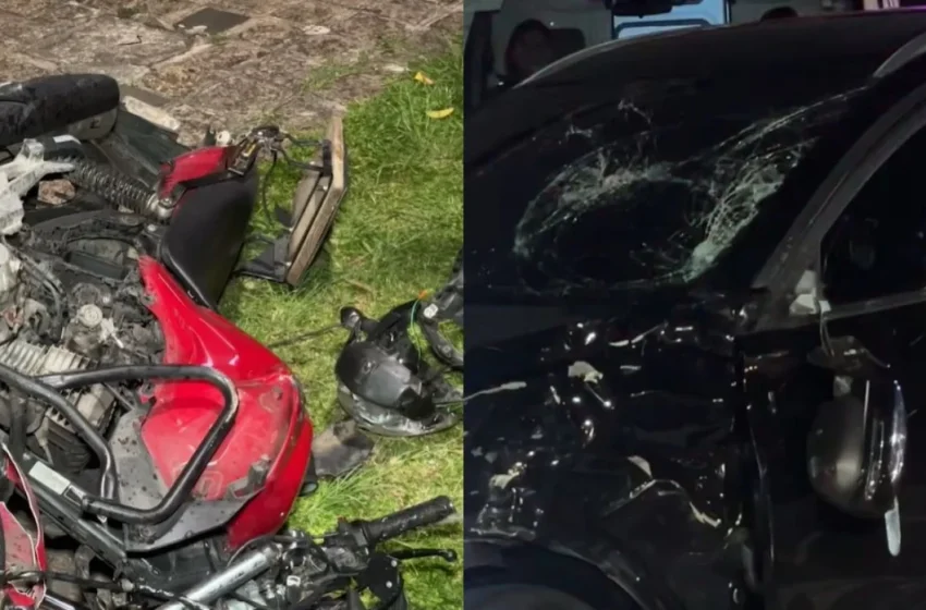 Motociclista morre após avançar sinal vermelho em alta velocidade no bairro Rebouças