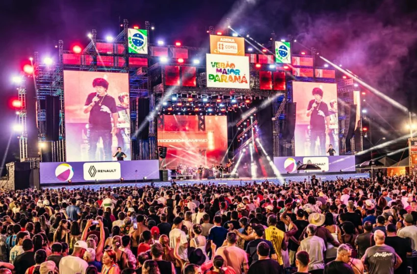  Mais de 2 milhões de pessoas lotam Matinhos e Pontal do Paraná nos shows do Verão Maior Paraná