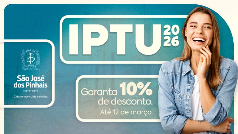  IPTU 2026 vence nesta quinta-feira em São José dos Pinhais