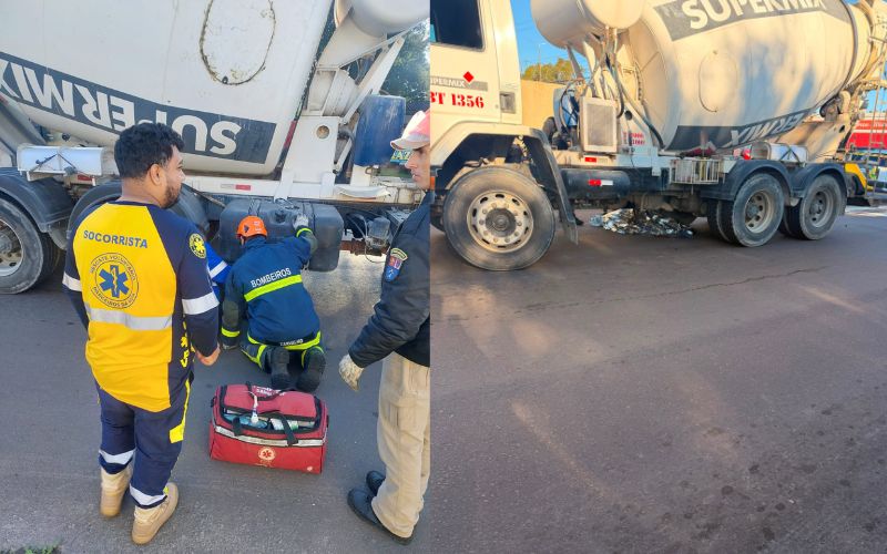  Ciclista perde a vida em atropelamento envolvendo caminhão betoneira em São José dos Pinhais